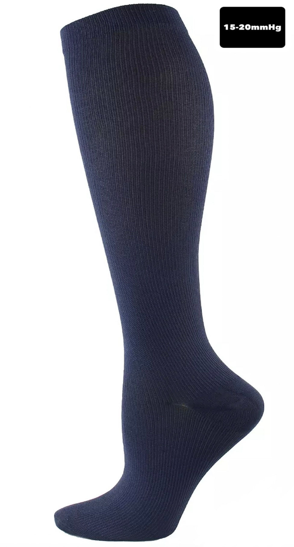 (Navy Blue) Compression Socks Stockings 15-20 mmHg Knee High Mens and Women's S-4XL