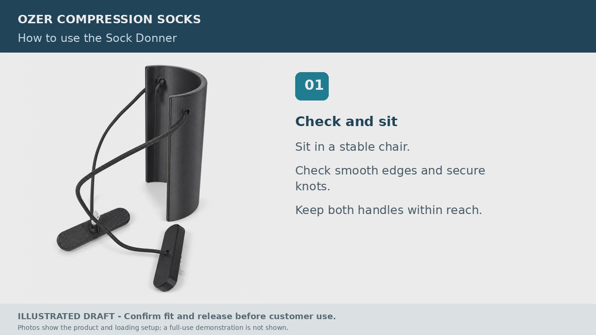 Ozer Sock Donner captioned how-to-use tutorial