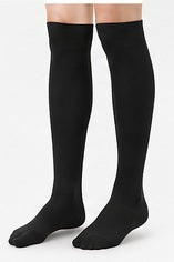 Black Ozer knee high closed toe compression socks